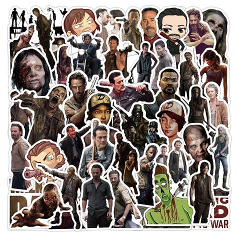 stickers the walking dead|walking dead stickers for sale.